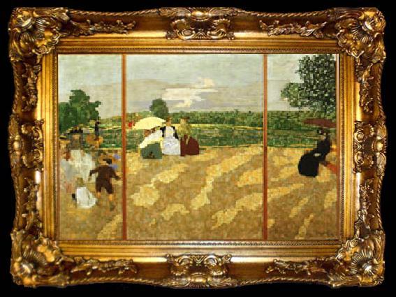 framed  Edouard Vuillard Public Gardens.The Conversation;The Nursemaids;The Red Parasol, ta009-2